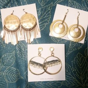 3 PAIR TIME AND TRU EARRINGS